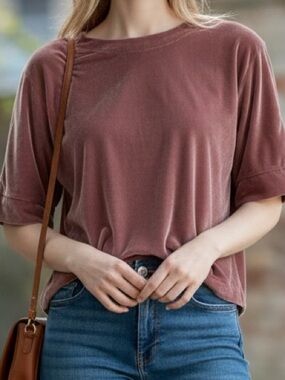 Gap crop top medium pink velvet